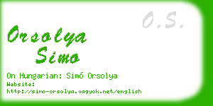 orsolya simo business card